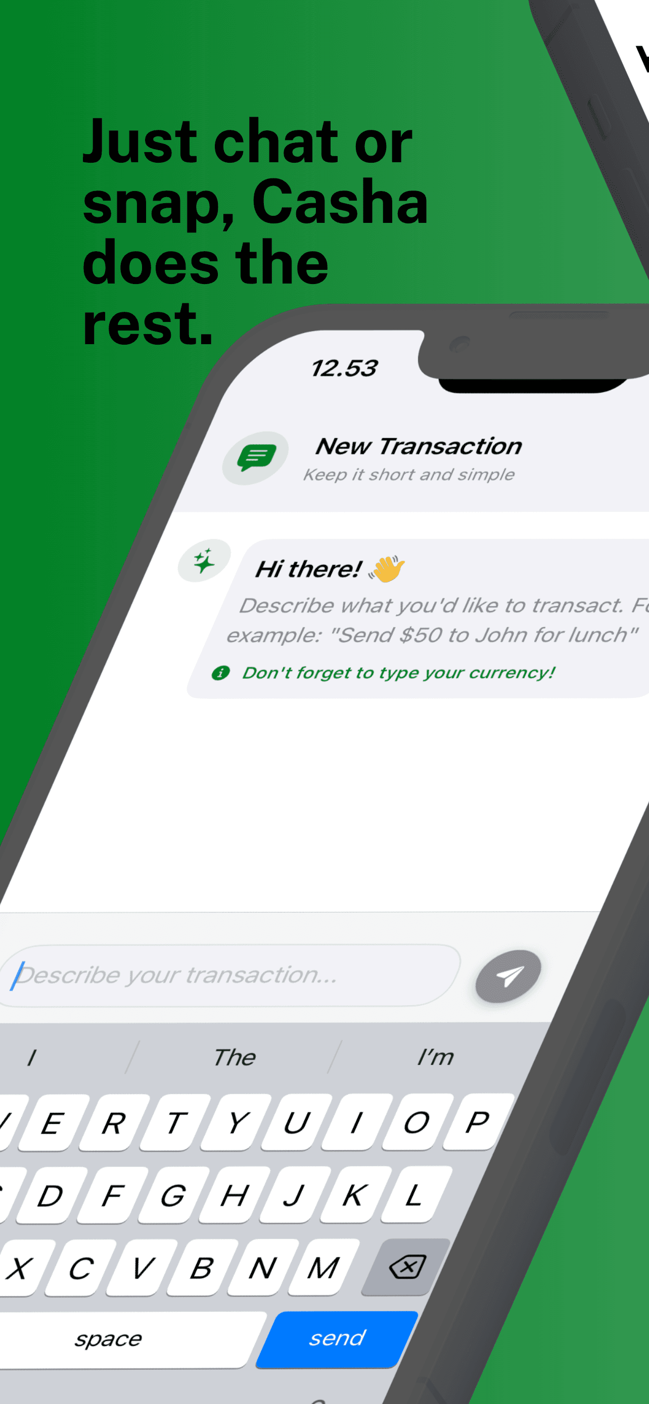 Casha Transaction Input